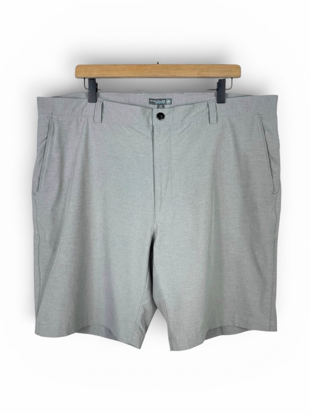Peter Millar Crown Sport Performance Shorts Gray Men’s 40 Golf Athletic Outdoors